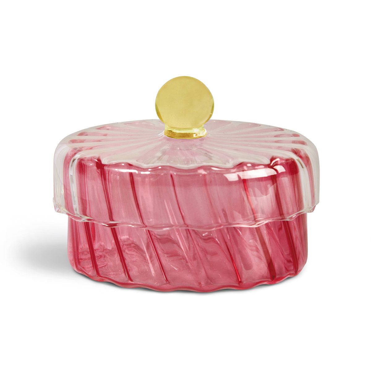 Vorratsdose Spiral - pink/gelb